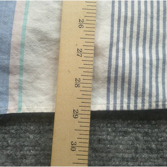 Steeplechase Shirt Men's L Blue White Striped Button-Down Causal *Read Preppy - Picture 8 of 14